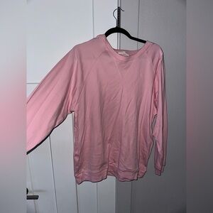 Soft Pink Long Sleeve Crew Neck Top